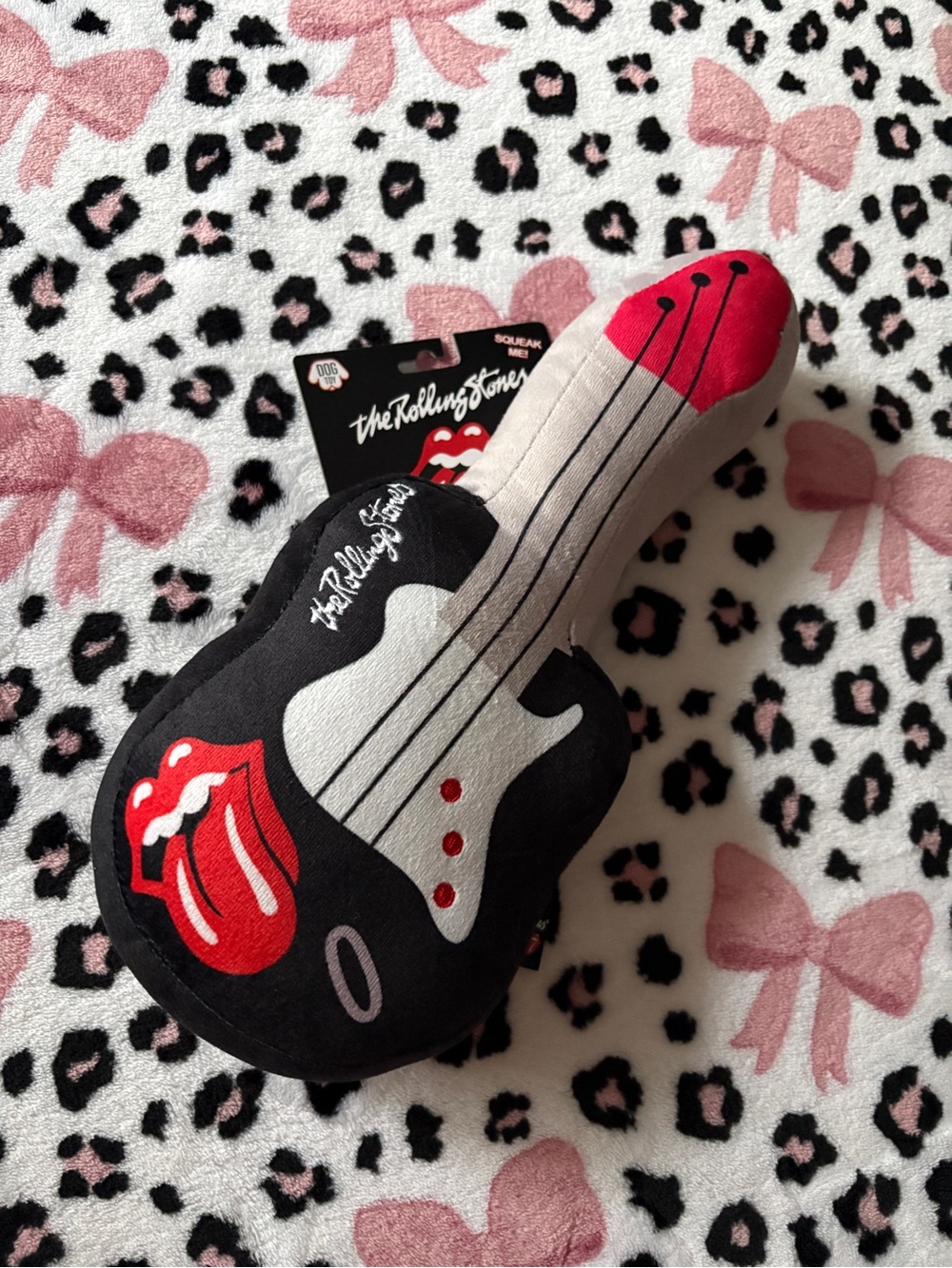 The Rolling Stones Limited Edition Guitar Squeaky Dog Toy